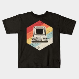 Retro Vintage Computer Icon Kids T-Shirt